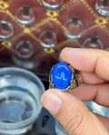 Natural Moonstone Blue Stunning Colour Changing Stone Turkish Ring